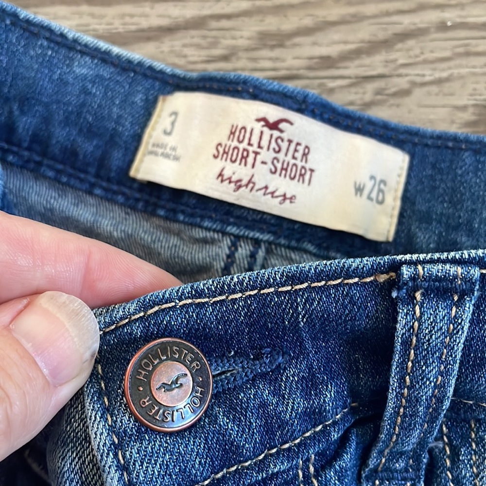 Hollister short-Short high rise jean shorts 26 - Picture 5 of 7